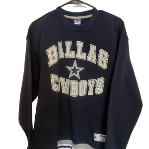 NFL Dallas Cowboys Navy Crewneck Sweatshirt with White Lettering